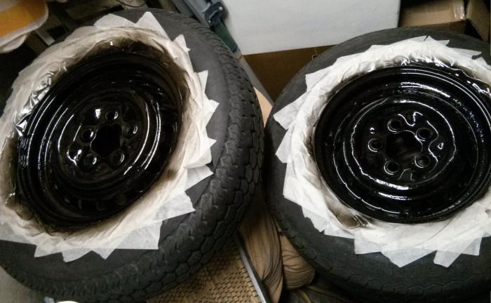 painting steel T25 wheels