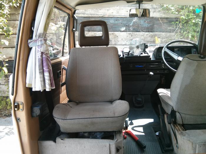 Seat swivel base with seat fitted