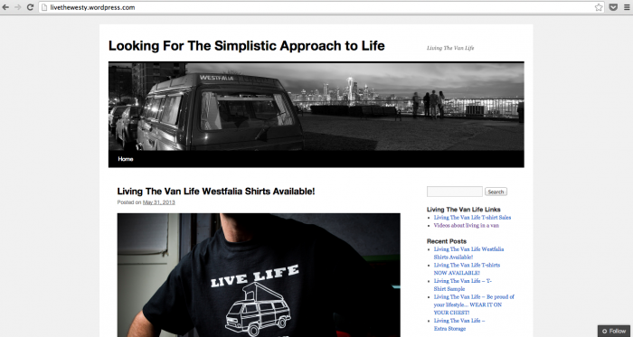 screengrab - living the van life