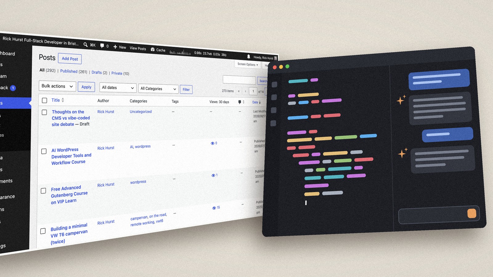 Thoughts on the CMS vs vibe-coded site debate