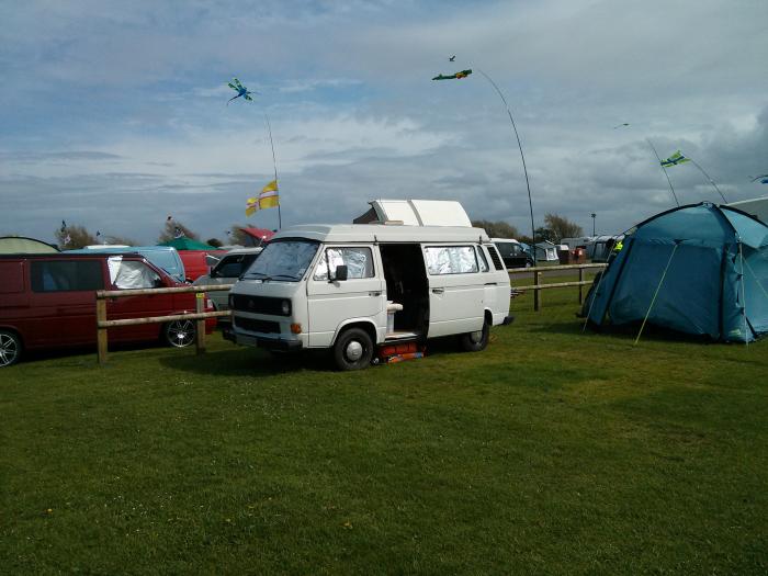 camping in our T25 at vanwest 2013