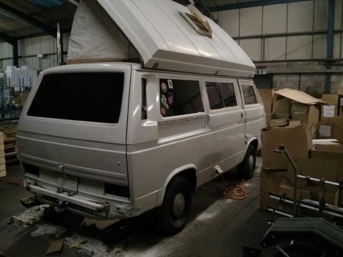 VW T25 rustoleum roller paintjob