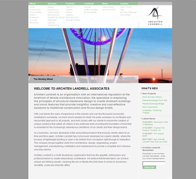 arhciten landrell website screengrab