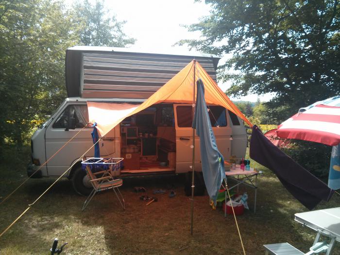 Pitched up at camp de florence