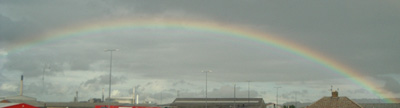 rainbow over Avonmouth industrial estate